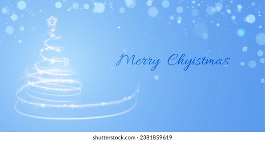 Fondo de Navidad con un árbol brillante.