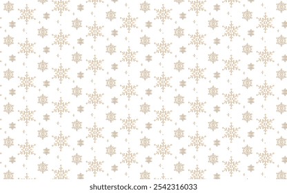 Christmas background with gold snowflakes and stars pattern simple and minimalist Snow hurricane scenery, Magic nature fantasy snowfall