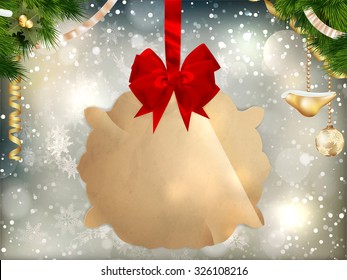 Christmas background with golden baubles. EPS 10 vector file included