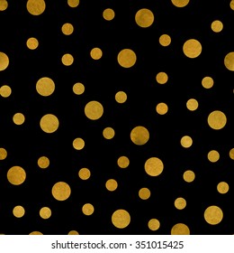 Christmas background with golden circles. Vector background for invitation card or holiday decor, surface texture for web, wallpaper, wrapping, scrap-booking, textile.