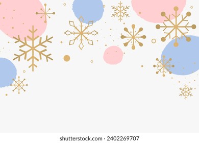 Christmas background with golden stars. Abstract background. Vector illustration