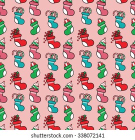 Christmas background, great choice for wrapping paper pattern. Sock pattern.