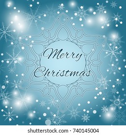 Christmas Background. Greeting card template with snowflakes. Abstract Illustration. Eps10 Format.