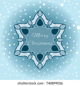 Christmas Background. Greeting card template with snowflakes. Abstract Illustration. Eps10 Format.