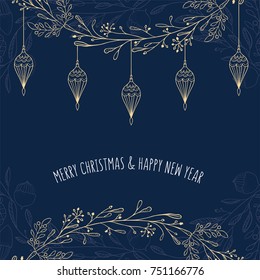 Christmas background with greetings