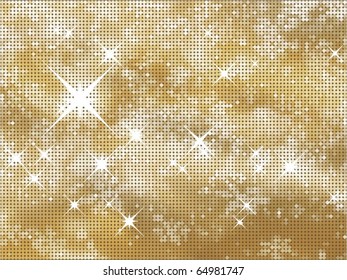 Christmas background of halftone dots with a glittery gold effect