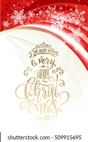 christmas background with hand-drawing congratulation