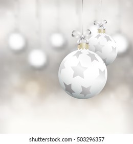Weihnachtshintergrund mit hängenden Bausteinen