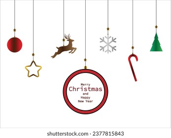 Christmas background. Christmas hanging. Christmas tree. Christmas decoration. winter holiday. banner, Greeting card, poster