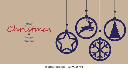 Christmas background. Christmas hanging. Christmas tree. Christmas decoration. winter holiday. banner, Greeting card, poster