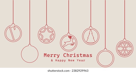 Christmas background. Christmas hanging. Christmas tree. Christmas decoration. winter holiday. banner, Greeting card, poster