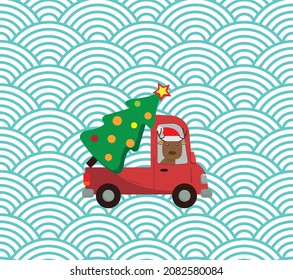 Christmas background. Background for the holiday. Pattern. Waves.