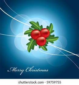 Christmas Background. Holly Berry.