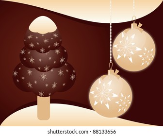 christmas background with ice-cream