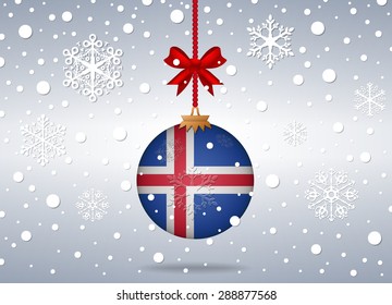 Christmas background Iceland