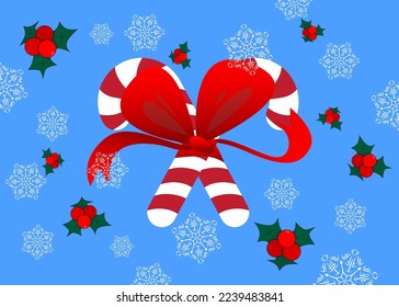 Christmas Background illustration. Cartoon holiday event poster.