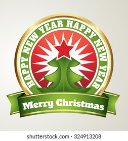 christmas background illustration with christmas tree
