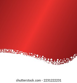 Christmas background image. Red background color with white snow