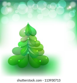 Christmas background with the image of the Christmas tree. eps10