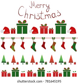 Christmas background with inscription,vector illustration