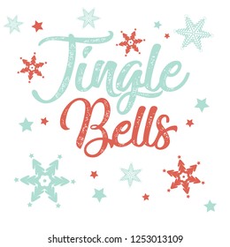 Christmas background with Jingle Bells in decorative type