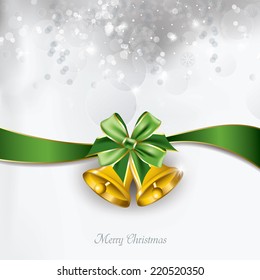 Christmas Background with Jingle Bells. Vector Illustration.