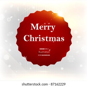 Christmas background with label and snowflakes vector background. Eps 10.