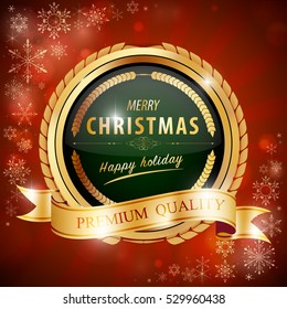 Christmas background with label,Vector Illustration.