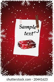 Christmas background with label.Vector,very easy to edit.