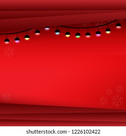 Christmas background with lamps