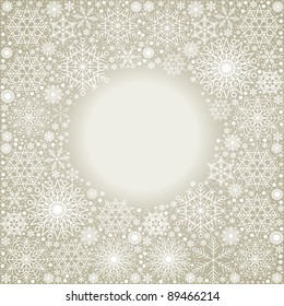 christmas background,  large quantity  snowflakes