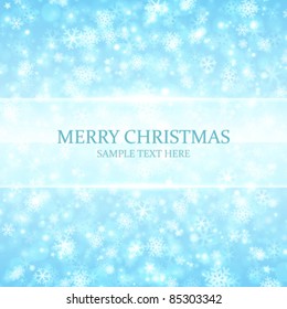 Christmas background light and snowflakes vector image. Eps 10.