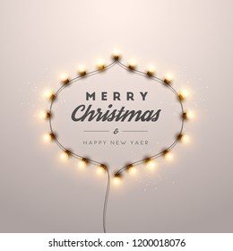 
Christmas background with Christmas lights. Vector illustration.