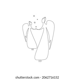 Christmas background line drawing vector illustration
