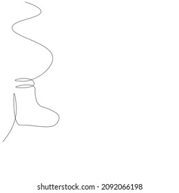 Christmas background line srawing vector illustration