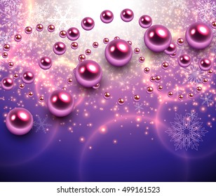 Luces mágicas de fondo navideño, ilustración vectorial abstracta