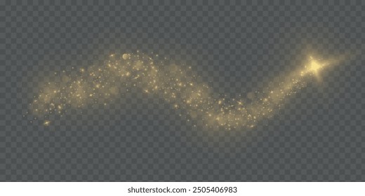Christmas background. Magic shining gold dust. Fine, shiny dust bokeh particles fall off slightly. Fantastic shimmer effect. illustrator.