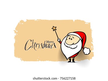 Christmas Background magical Santa Claus isolate white background, vector illustration