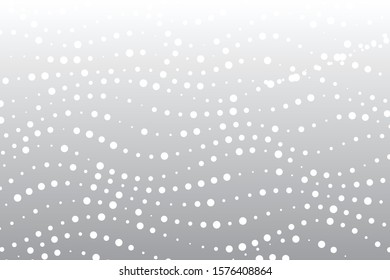 Christmas Background With Many Falling Snow.  Festive New Year & Celebration. Wave. Vector