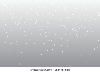 Christmas Background With Many Falling Snow.  Festive New Year And Celebration. Vector
