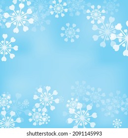 Christmas Background With Many Falling Snow. Festive New Year And Celebration. Vector