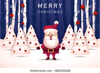 Christmas background. Merry Christmas card vector Illustration