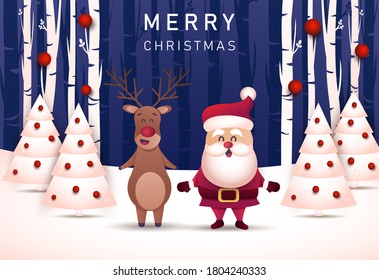 Christmas background. Merry Christmas card vector Illustration