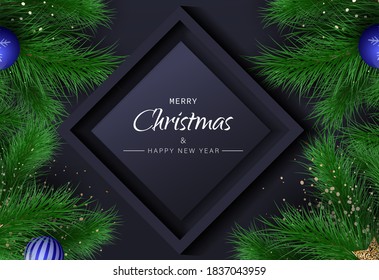 Christmas background. Merry Christmas card vector Illustration