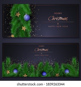 Christmas background. Merry Christmas card vector Illustration