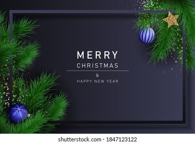 Christmas background. Merry Christmas card vector Illustration