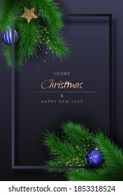 Christmas background. Merry Christmas card vector Illustration
