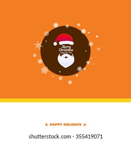 Christmas Background / Merry Christmas / Santa / beard and mustache. Vector illustration