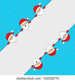 Christmas background with merry Santa Claus. Vector.