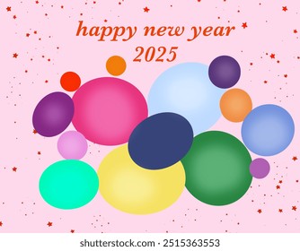 Christmas background in modern minimalist geometric style. Colorful illustration in flat vector cartoon style. Christmas decorations with geometrical. Happy new year post template abstract background